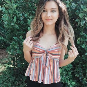 Tie front crop top